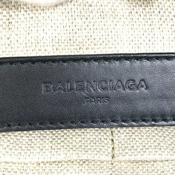 BALENCIAGA 347238 logo Bag Clutch bag Leather / Mouton Black/White - Picture 8 of 16